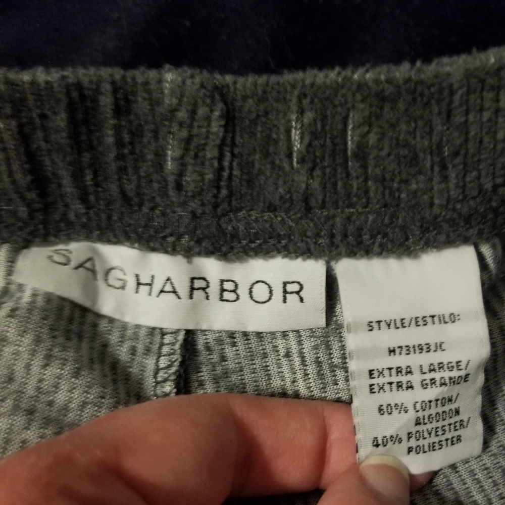 Tall (43") women's gray corduroy high rise pants, VGUC - Picture 2 of 5